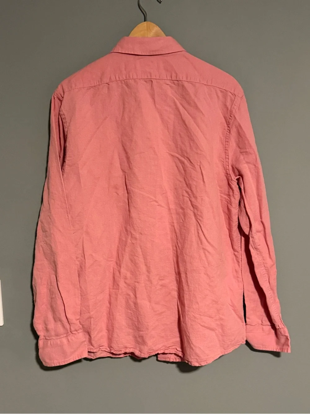 Banana Republic Coral Pink Linen Button-Down Shirt